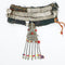 Turkoman head dress with two metal and glass pendants